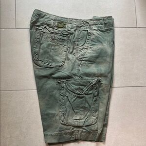 Lucky Brand Green Cargo Shorts Utility Style